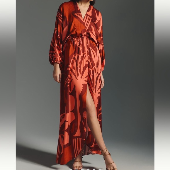 Eugenia Fernández Isola V-neck Maxi Dress - Picture 1 of 4